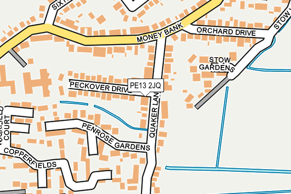 PE13 2JQ map - OS OpenMap – Local (Ordnance Survey)