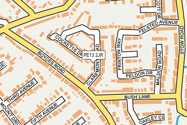 PE13 2JR map - OS OpenMap – Local (Ordnance Survey)