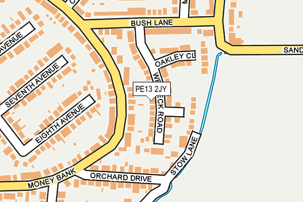 PE13 2JY map - OS OpenMap – Local (Ordnance Survey)