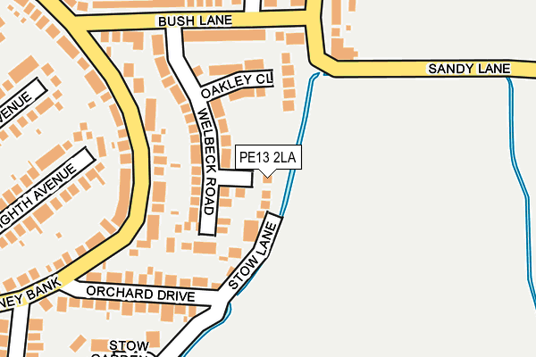 PE13 2LA map - OS OpenMap – Local (Ordnance Survey)