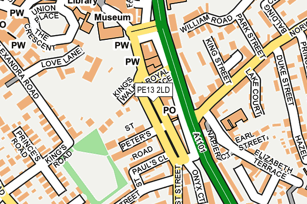 PE13 2LD map - OS OpenMap – Local (Ordnance Survey)