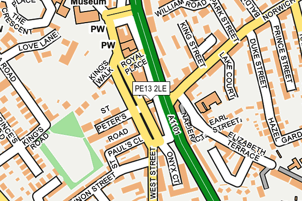 PE13 2LE map - OS OpenMap – Local (Ordnance Survey)