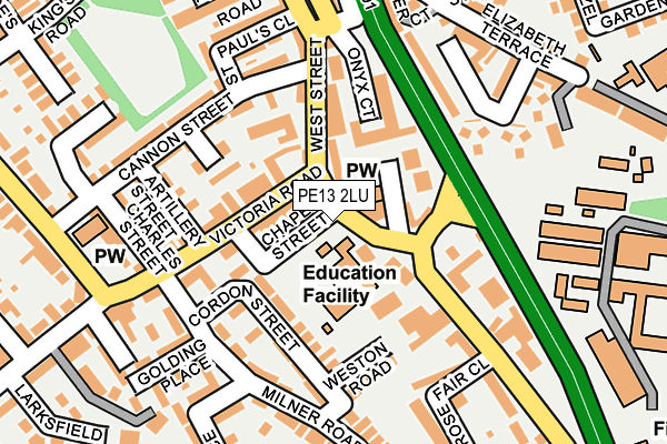 PE13 2LU map - OS OpenMap – Local (Ordnance Survey)