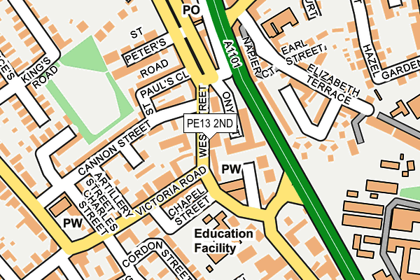 PE13 2ND map - OS OpenMap – Local (Ordnance Survey)