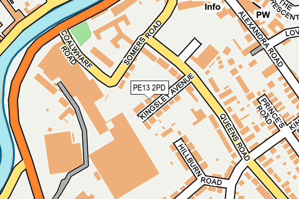 PE13 2PD map - OS OpenMap – Local (Ordnance Survey)