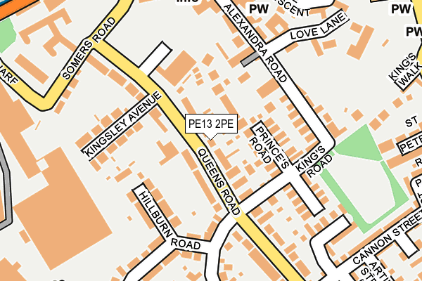PE13 2PE map - OS OpenMap – Local (Ordnance Survey)