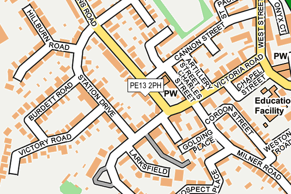PE13 2PH map - OS OpenMap – Local (Ordnance Survey)