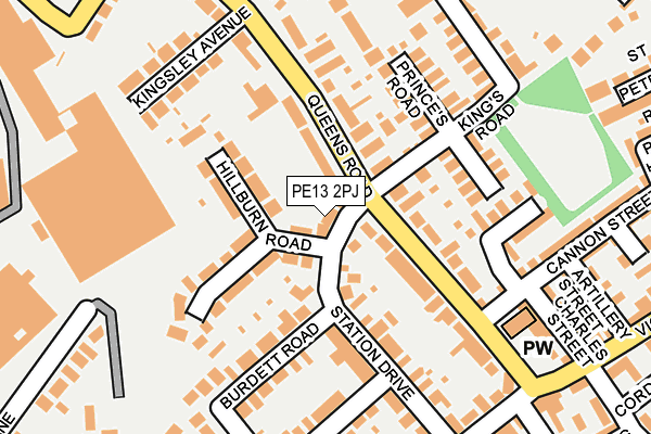 PE13 2PJ map - OS OpenMap – Local (Ordnance Survey)