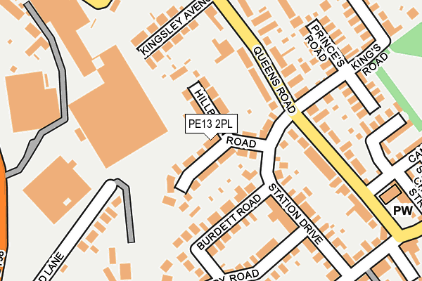 PE13 2PL map - OS OpenMap – Local (Ordnance Survey)