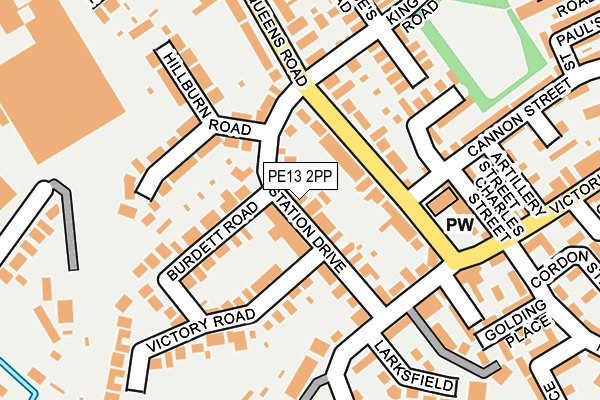 PE13 2PP map - OS OpenMap – Local (Ordnance Survey)