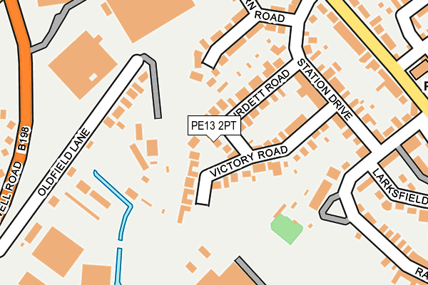 PE13 2PT map - OS OpenMap – Local (Ordnance Survey)