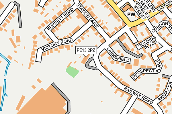 PE13 2PZ map - OS OpenMap – Local (Ordnance Survey)