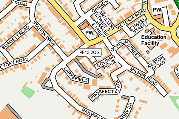 PE13 2QG map - OS OpenMap – Local (Ordnance Survey)