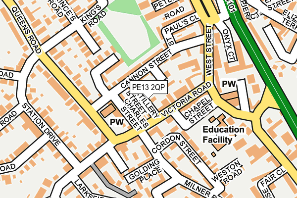 PE13 2QP map - OS OpenMap – Local (Ordnance Survey)