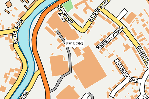 PE13 2RG map - OS OpenMap – Local (Ordnance Survey)