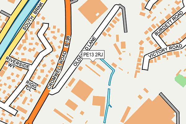 PE13 2RJ map - OS OpenMap – Local (Ordnance Survey)