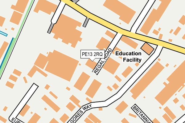 PE13 2RQ map - OS OpenMap – Local (Ordnance Survey)