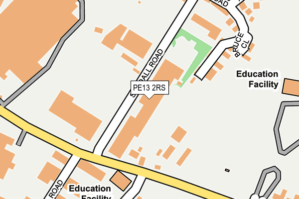 PE13 2RS map - OS OpenMap – Local (Ordnance Survey)
