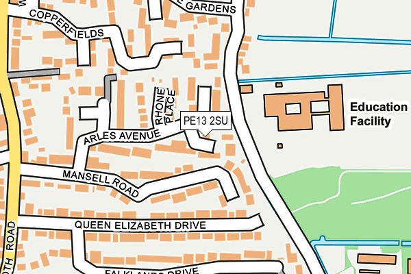 PE13 2SU map - OS OpenMap – Local (Ordnance Survey)