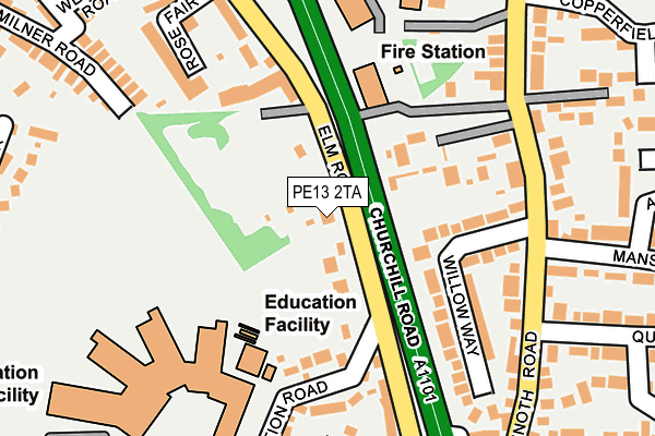 Map of 108 ELM ROAD MANAGEMENT LIMITED at local scale