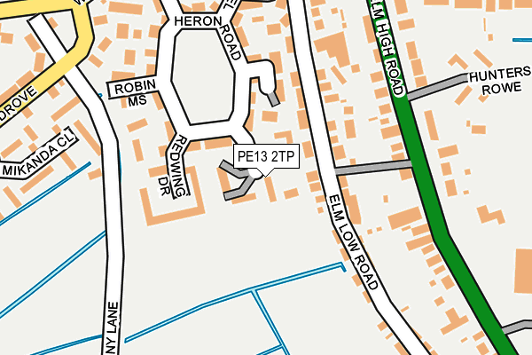 PE13 2TP map - OS OpenMap – Local (Ordnance Survey)