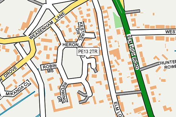 PE13 2TR map - OS OpenMap – Local (Ordnance Survey)