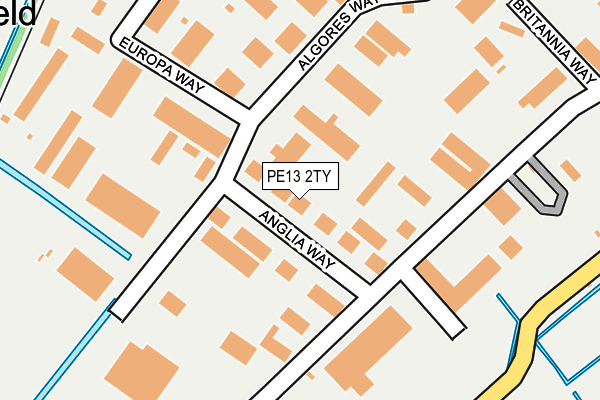 PE13 2TY map - OS OpenMap – Local (Ordnance Survey)
