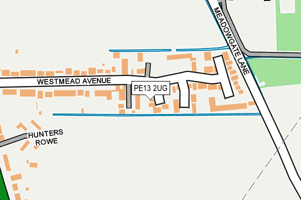 PE13 2UG map - OS OpenMap – Local (Ordnance Survey)