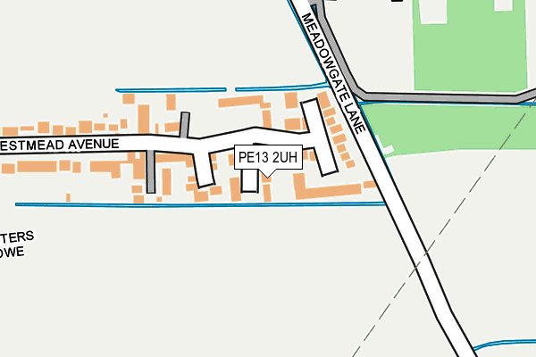 PE13 2UH map - OS OpenMap – Local (Ordnance Survey)
