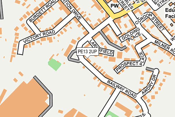 PE13 2UP map - OS OpenMap – Local (Ordnance Survey)