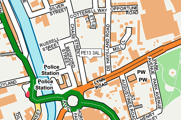 PE13 3AL map - OS OpenMap – Local (Ordnance Survey)