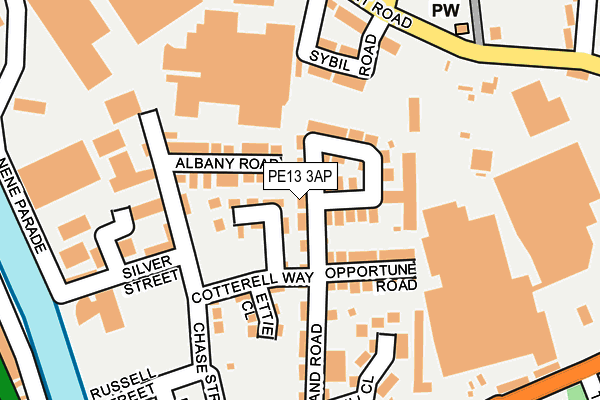 PE13 3AP map - OS OpenMap – Local (Ordnance Survey)