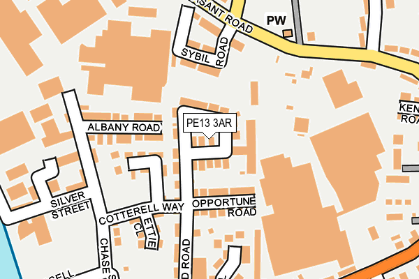 PE13 3AR map - OS OpenMap – Local (Ordnance Survey)