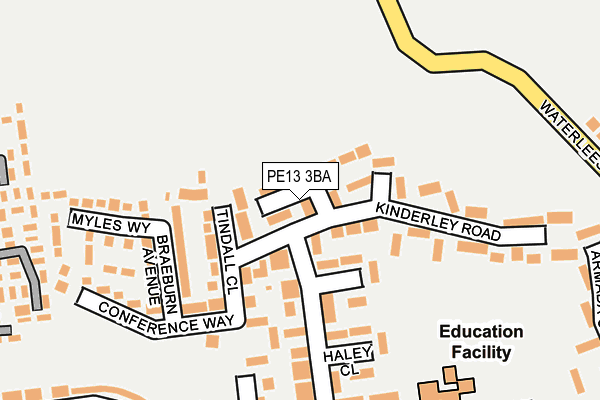 PE13 3BA map - OS OpenMap – Local (Ordnance Survey)