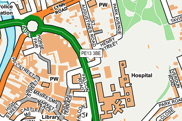 PE13 3BE map - OS OpenMap – Local (Ordnance Survey)