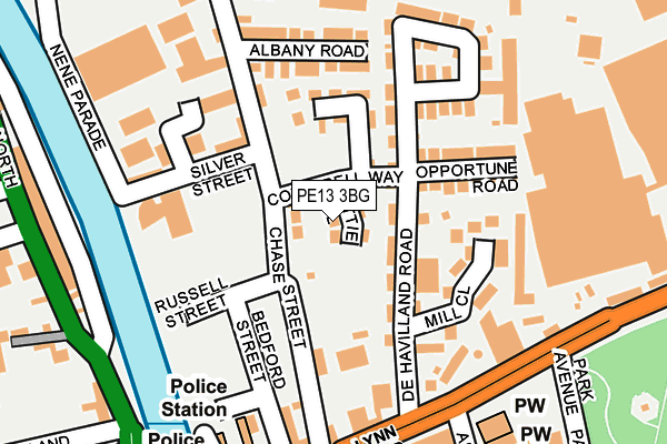 PE13 3BG map - OS OpenMap – Local (Ordnance Survey)