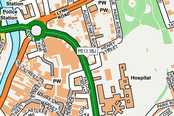 PE13 3BJ map - OS OpenMap – Local (Ordnance Survey)