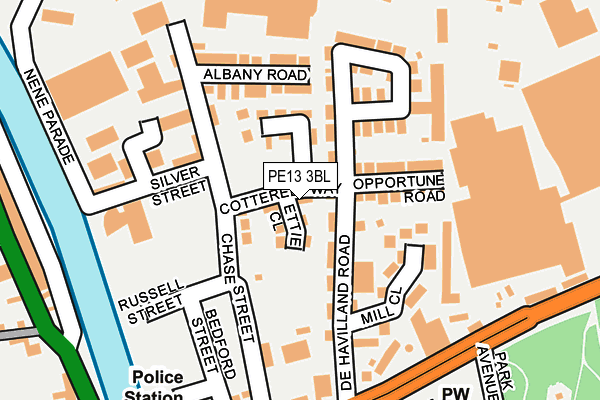 PE13 3BL map - OS OpenMap – Local (Ordnance Survey)