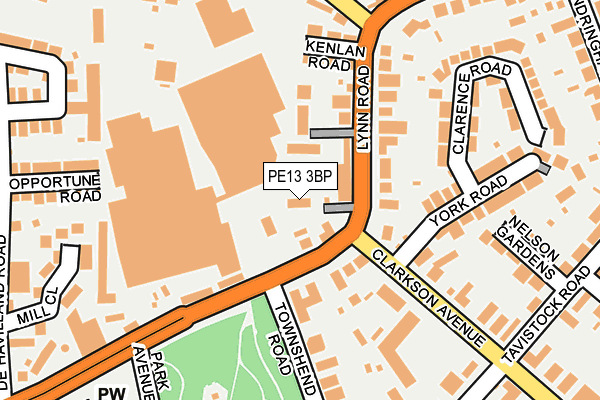 PE13 3BP map - OS OpenMap – Local (Ordnance Survey)