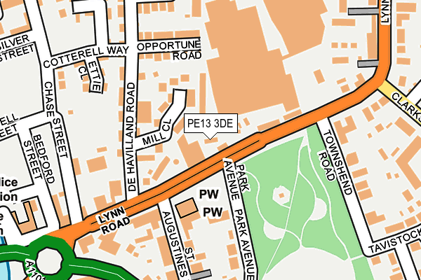 PE13 3DE map - OS OpenMap – Local (Ordnance Survey)
