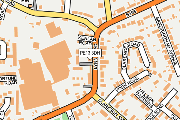 PE13 3DH map - OS OpenMap – Local (Ordnance Survey)