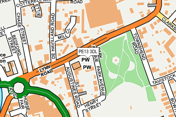PE13 3DL map - OS OpenMap – Local (Ordnance Survey)