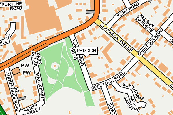 PE13 3DN map - OS OpenMap – Local (Ordnance Survey)