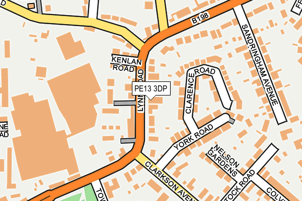 PE13 3DP map - OS OpenMap – Local (Ordnance Survey)