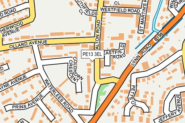 PE13 3EL map - OS OpenMap – Local (Ordnance Survey)