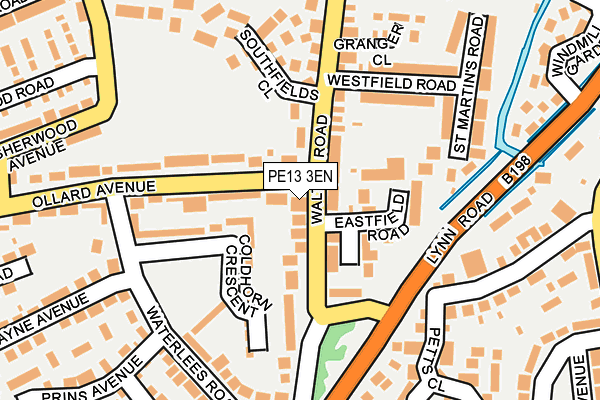 PE13 3EN map - OS OpenMap – Local (Ordnance Survey)