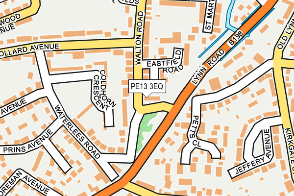 PE13 3EQ map - OS OpenMap – Local (Ordnance Survey)