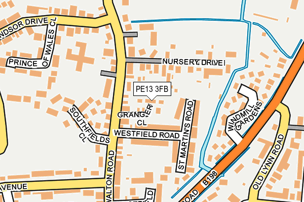 PE13 3FB map - OS OpenMap – Local (Ordnance Survey)