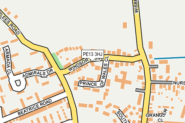 PE13 3HJ map - OS OpenMap – Local (Ordnance Survey)
