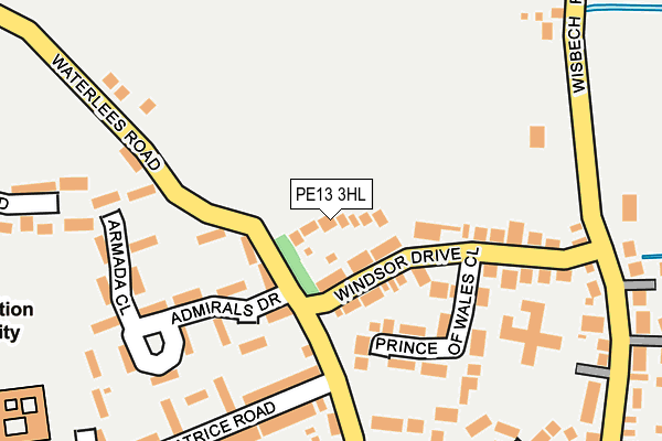 PE13 3HL map - OS OpenMap – Local (Ordnance Survey)
